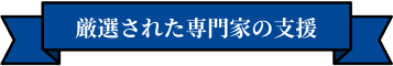 厳選された専門家の支援